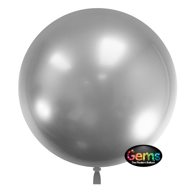 GEMS Balloons Shimmering Silver 22 Inch