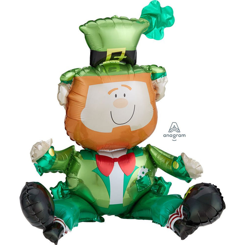 Foil Balloon Sitting Leprechaun