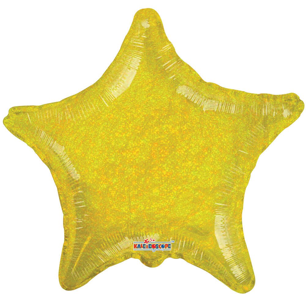 Foil Balloon 22 Inch Star Holographic Gold
