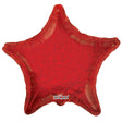 Foil Balloon 22 Inch Star Holographic Red