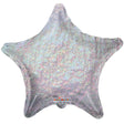 Foil Star Balloon Holographic Silver 22 Inch