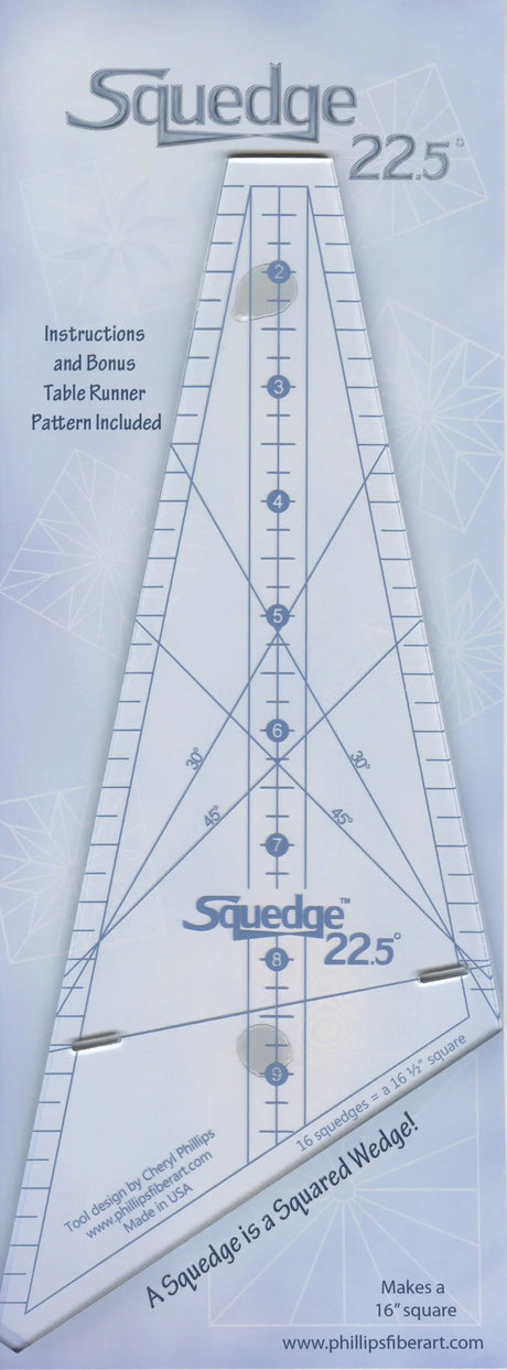 Quilting Ruler 22.5 Degree Squedge Ruler