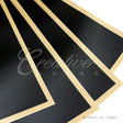 22.8" X 22.8" Gold Edge Floral Wrap-20 Pcs (Black)