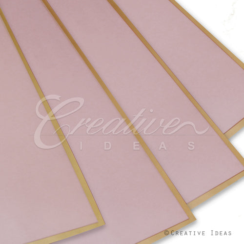 22.8" X 22.8" Gold Edge Floral Wrap-20 Pcs (Lavender)