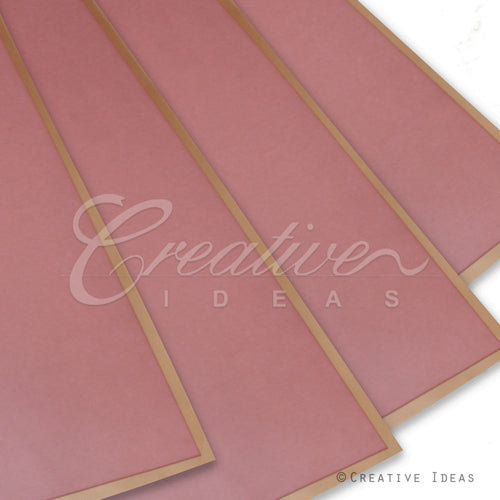 22.8" X 22.8" Gold Edge Floral Wrap-20 Pcs (Mauve)