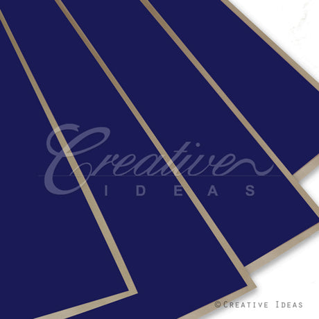 22.8" X 22.8" Gold Edge Floral Wrap-20 Pcs (Royal Blue)