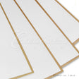 22.8" X 22.8" Gold Edge Floral Wrap-20 Pcs (White)