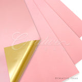 22.8" X 22.8" Reversible Floral Wrap-20 Pcs (Pink/Gold)