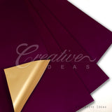 22.8" X 22.8" Reversible Floral Wrap-20 Pcs (Wine/Gold)