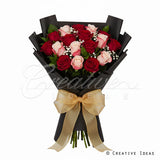 22.8" X 22.8" Solid Color Floral Wrap-20 Pcs (Black)