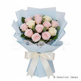 22.8" X 22.8" Solid Color Floral Wrap-20 Pcs (Blue)