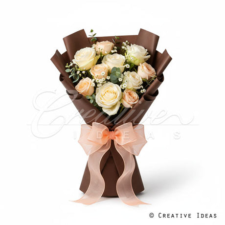 22.8" X 22.8" Solid Color Floral Wrap-20 Pcs (Brown)