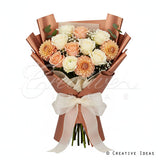 22.8" X 22.8" Solid Color Floral Wrap-20 Pcs (Copper)