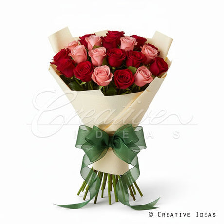22.8" X 22.8" Solid Color Floral Wrap-20 Pcs (Ivory)