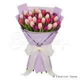 22.8" X 22.8" Solid Color Floral Wrap-20 Pcs (Lavender)
