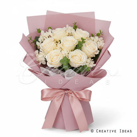 22.8" X 22.8" Solid Color Floral Wrap-20 Pcs (Mauve)