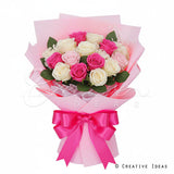 22.8" X 22.8" Solid Color Floral Wrap-20 Pcs (Pink)