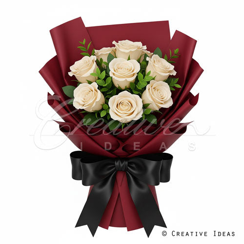 22.8" X 22.8" Solid Color Floral Wrap-20 Pcs (Red)