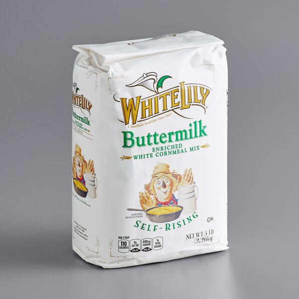 White Lily Buttermilk Self-Rising Cornmeal Mix 5 lb. - 8/Case