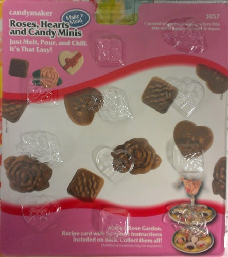 Rose Hearts Minis Chocolate Mold - MM3057*