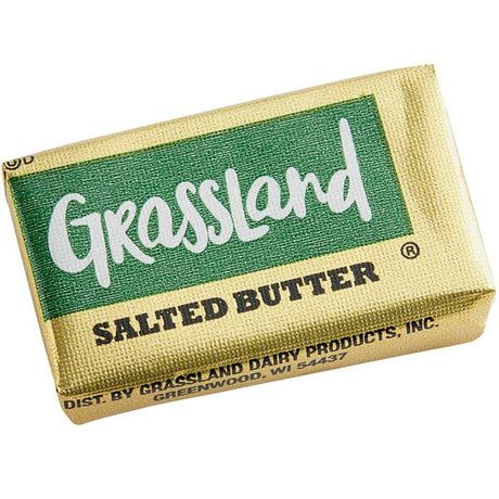 Grassland 7.7 Gram Salted Grade AA Foiled Butter Chips - 1,000/Case
