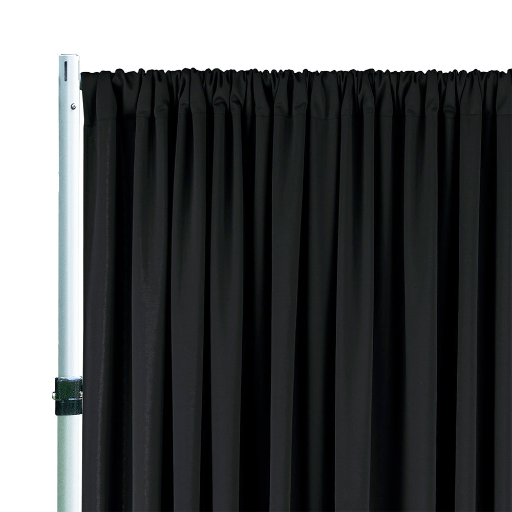 Scuba Backdrop Curtain Drape Panel 10ft x 10ft Black