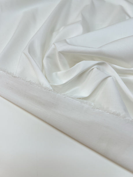 Cotton Stretch White Shirt Fabric