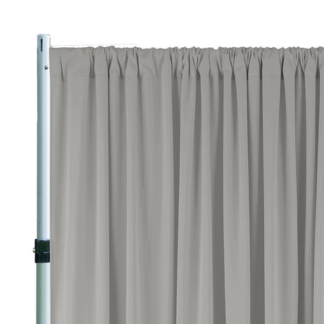 Scuba Backdrop Curtain Drape Panel 12 ft x 10 ft Silver