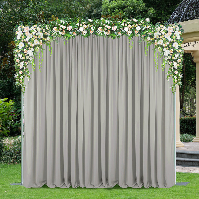 Scuba Backdrop Drape Panel 14 ft x 5 ft Silver
