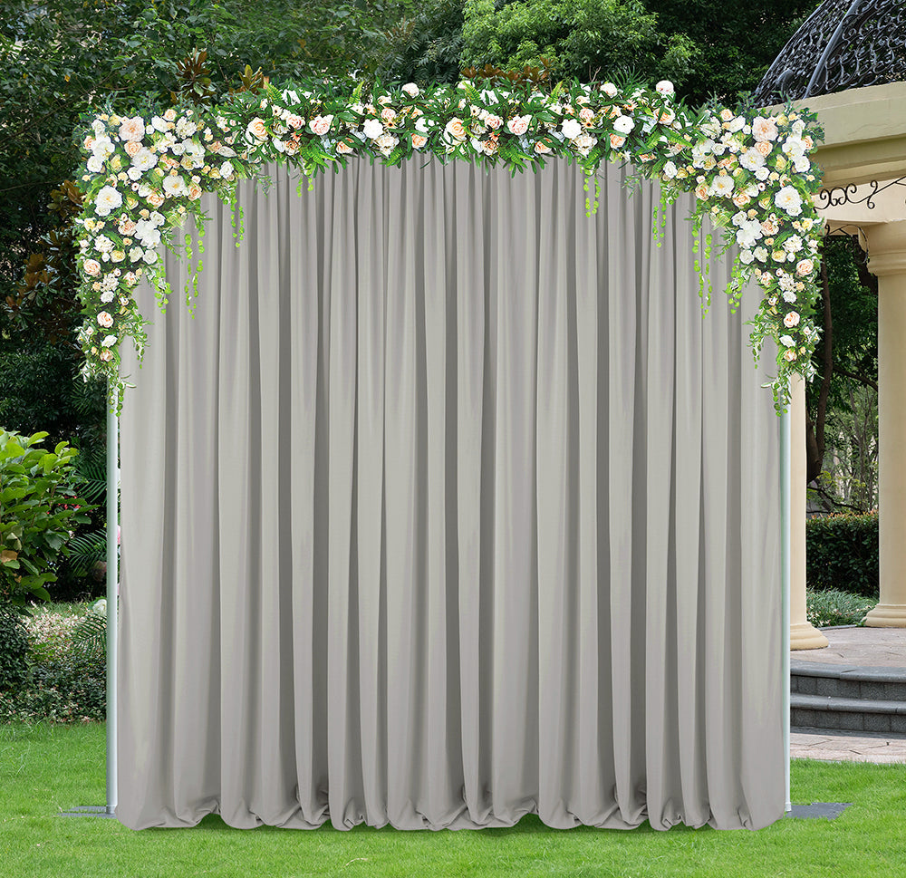 Scuba Backdrop Drape Panel 14 ft x 5 ft Silver