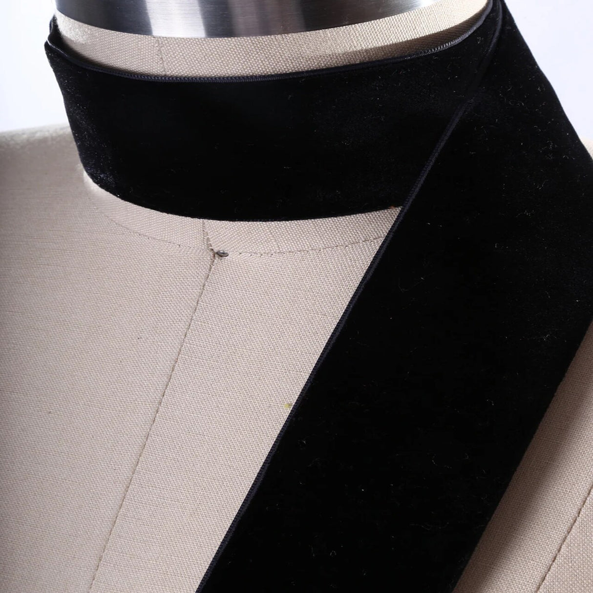 2 Yards Black Velvet Ribbon 5/8" Single Sided Thick Trim for Gowns & Accessories