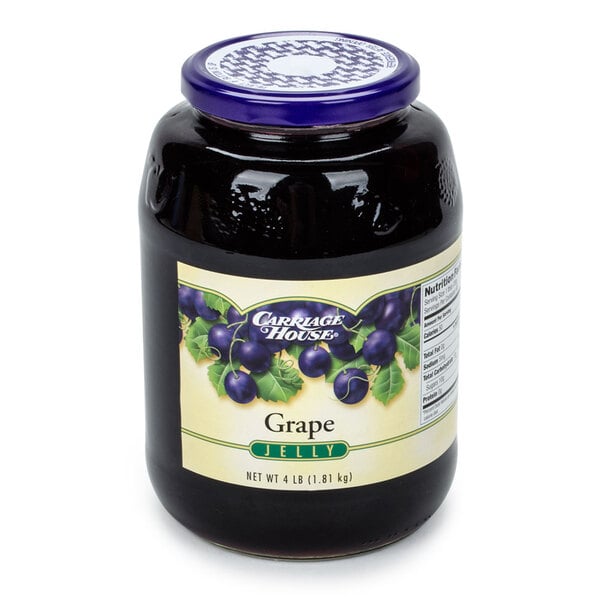 Carriage House Grape Jelly 4 lb. Glass Jar - 6/Case