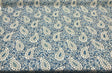 Paisley Verveine Bluejay 100 Percent Cotton Fabric - Blue/White Paisley, 54" Width (1 Yard)