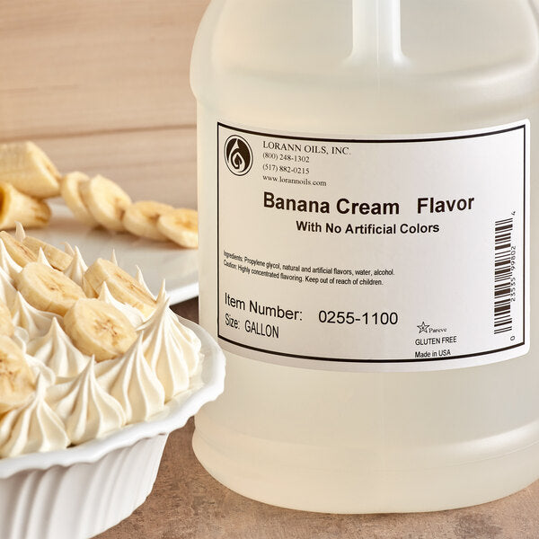 LorAnn Oils No Color Added Banana Cream Super Strength Flavor 1 Gallon