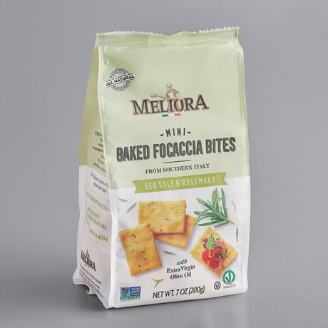 Meliora Baked Mini Rosemary Focaccia Bites 7 oz. - 10/Case