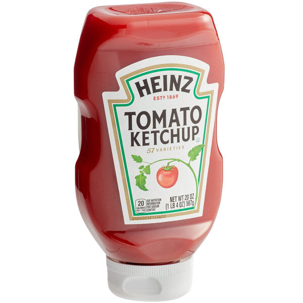 Heinz Ketchup 20 oz. Upside Down Squeeze Bottle - 12/Case