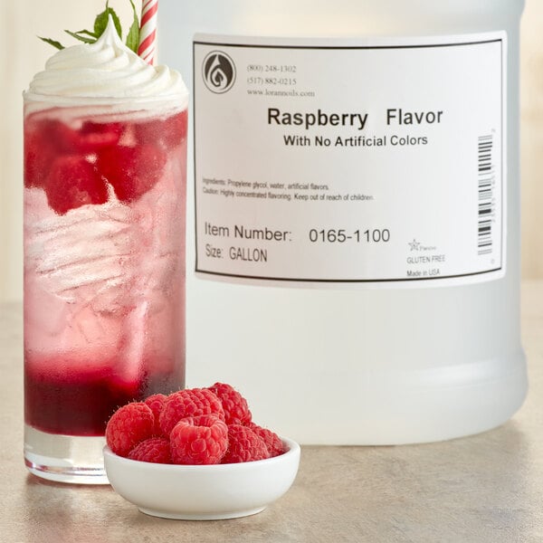 LorAnn Oils No Color Added Raspberry Super Strength Flavor 1 Gallon