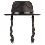 Black Fedora with Side Locks