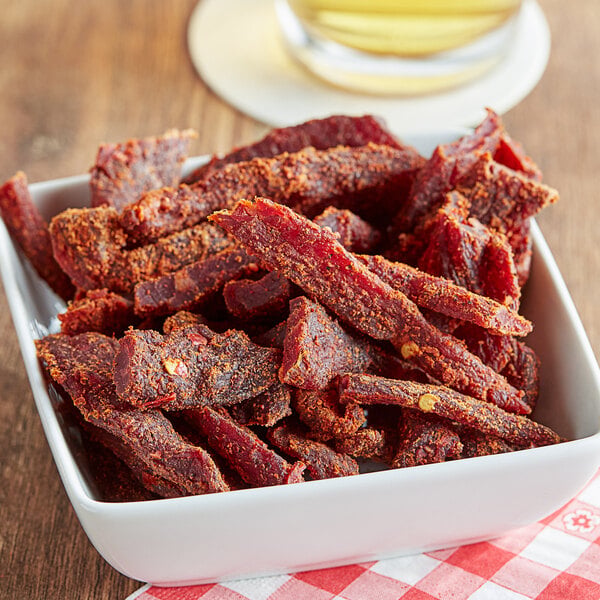 Uncle Mike's Spicy Hot Beef Jerky 2 lb. Bag - 4/Case