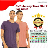 BELLA + CANVAS® Crewneck Short Sleeve CVC Jersey Tees