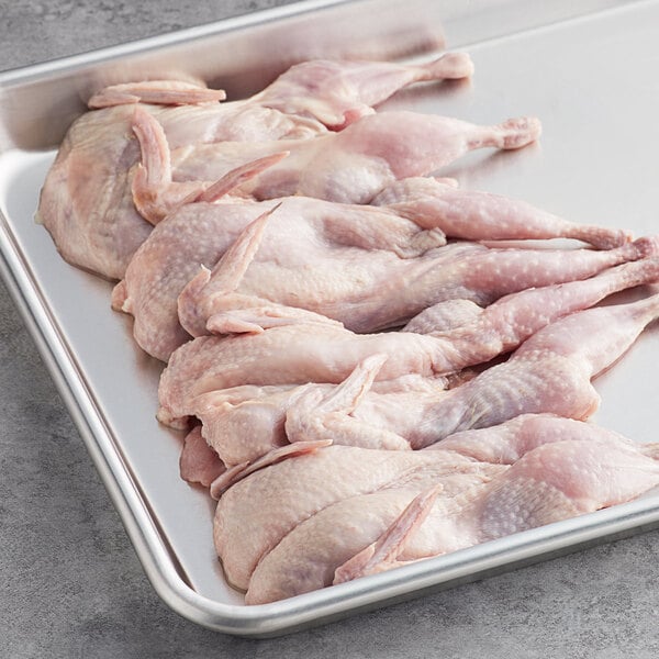 Manchester Farms 3 oz. Fresh Semi Boneless Quail - 24/Case
