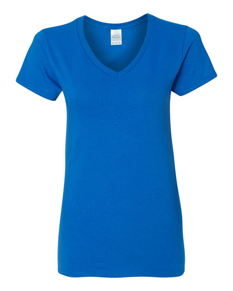 Camiseta de algodón con cuello en V para mujer Gildan | Camiseta de ajuste clásico suave