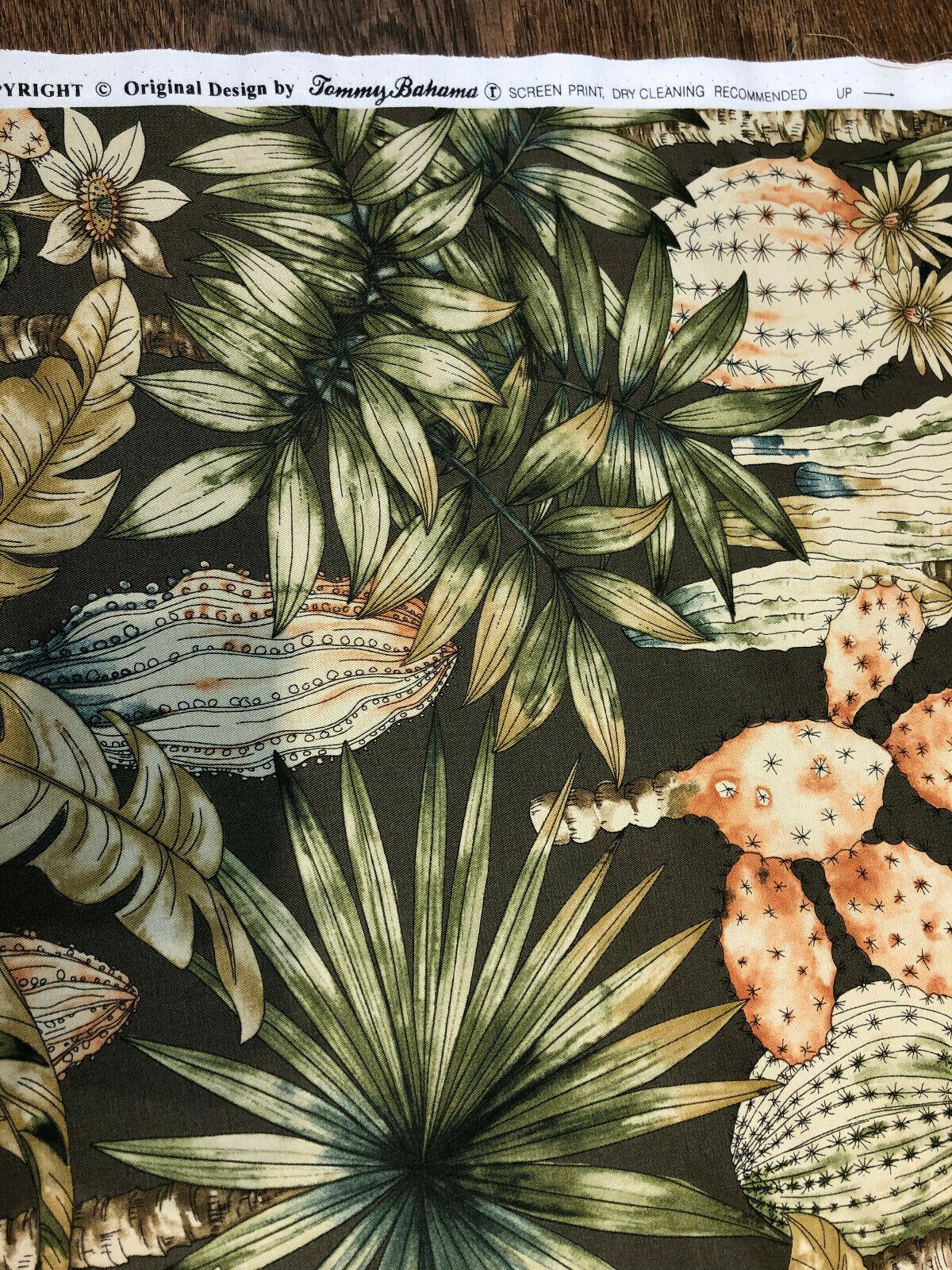 Tommy Bahama Home Emporio Cactus Sunset 100 Percent Cotton Fabric - Sunset Brown, 54" Width, 13.5" Horizontal Repeat, 25.25" Vertical Repeat (1 Yard)