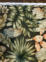 Tommy Bahama Home Emporio Cactus Sunset 100 Percent Cotton Fabric - Sunset Brown, 54" Width, 13.5" Horizontal Repeat, 25.25" Vertical Repeat (1 Yard)