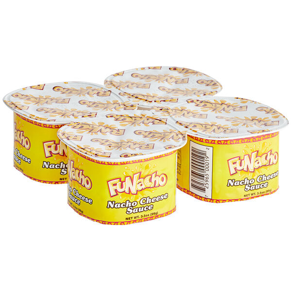FUNacho 3.5 oz. Nacho Cheese Sauce Cup - 48/Case
