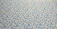 Waverly Forget Me Not Cotton Fabric - Sky Blue, Off White And Slate Floral Screen Print, 54" Width (1 Yard)