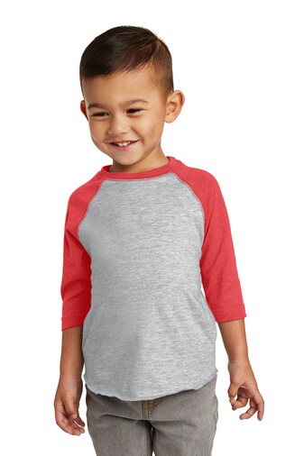RADYAN® Toddler Baseball Fine Jersey Crewneck Three-Quarter Sleeve T-Shirt - 3330