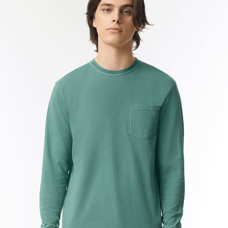 Comfort Colors® Unisex Garment-Dyed Heavyweight Long Sleeve Pocket T-Shirt