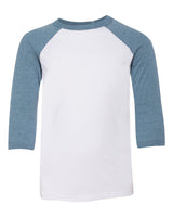 BELLA + CANVAS® Youth Three-Quarter Sleeve Baseball Tee - 3200Y
