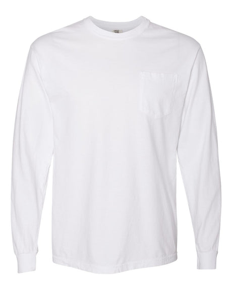 Comfort Colors® Unisex Garment-Dyed Heavyweight Long Sleeve Pocket T-Shirt